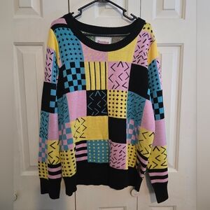 Tipsy Elves Colorful Patchwork Sweater